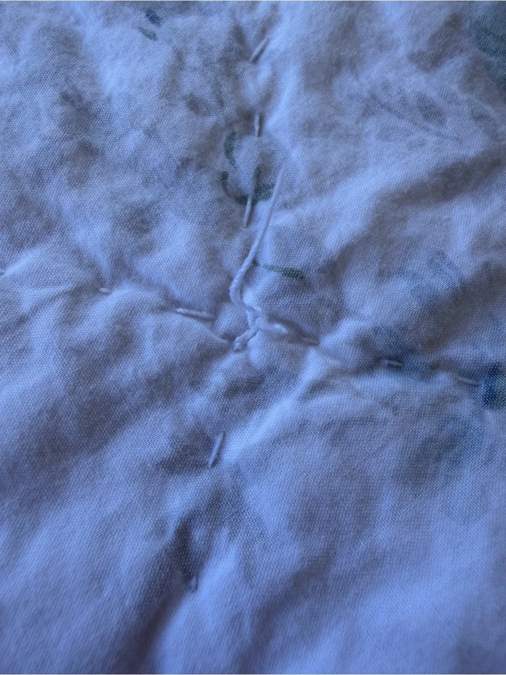 Simply Shabby Chic British Rose 2-Piece King Quilt Set Reversible Blue Gray GUC